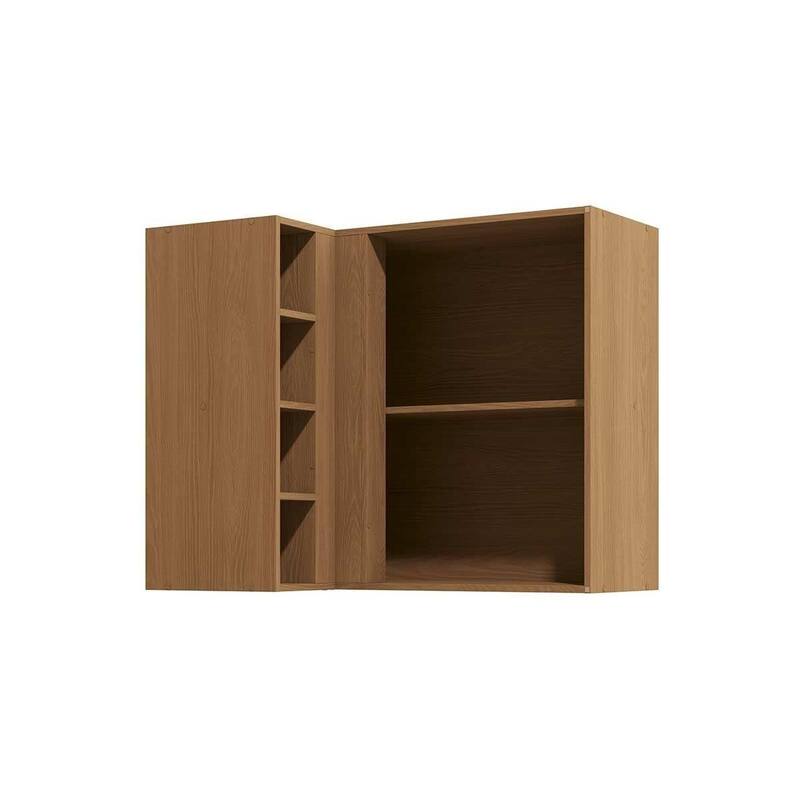 Armário Cozinha Canto Reto Vibra T652 c/ 1 Porta 98cm Canela/Verde